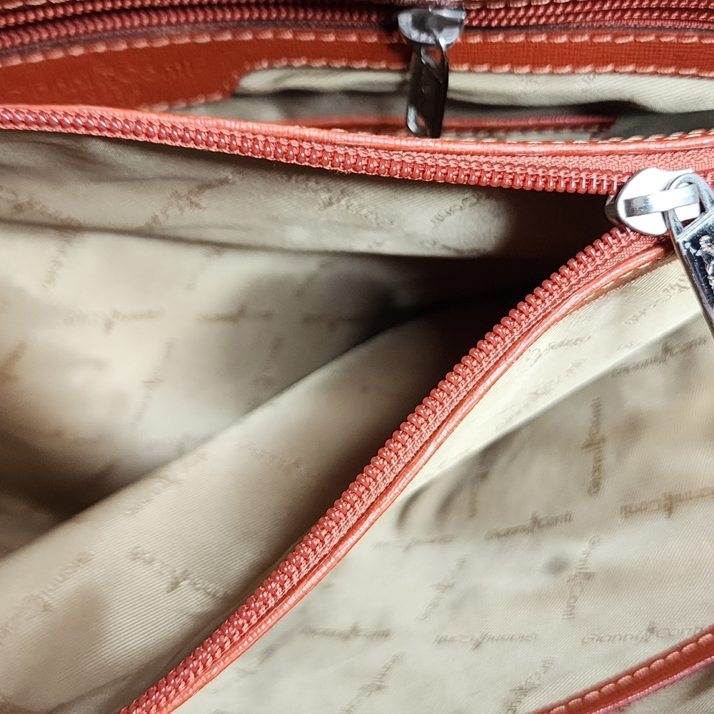 Gianni Conti shoulder bag, cognac, earth, rust colour - Picture 7 of 16